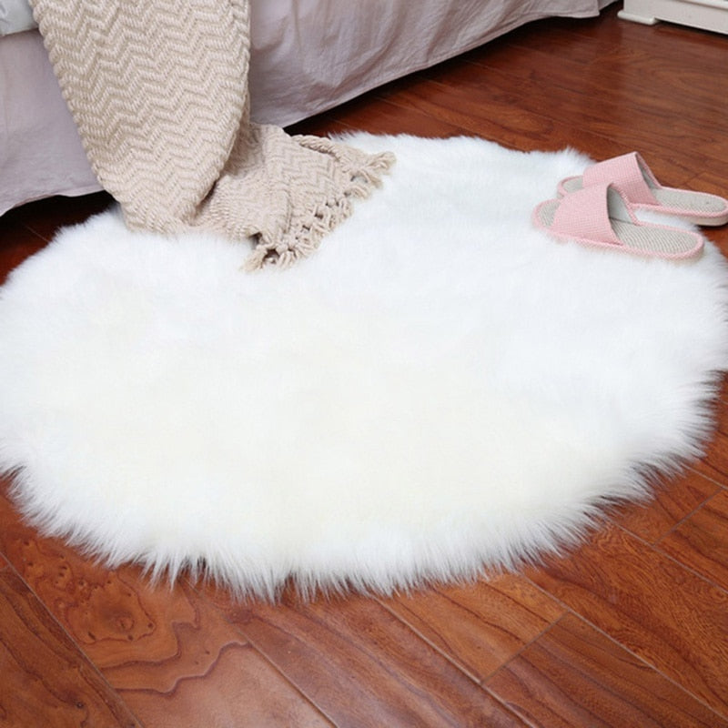 Faux Sheepskin Rug Chair Cover for Cozy Soft Comfort
