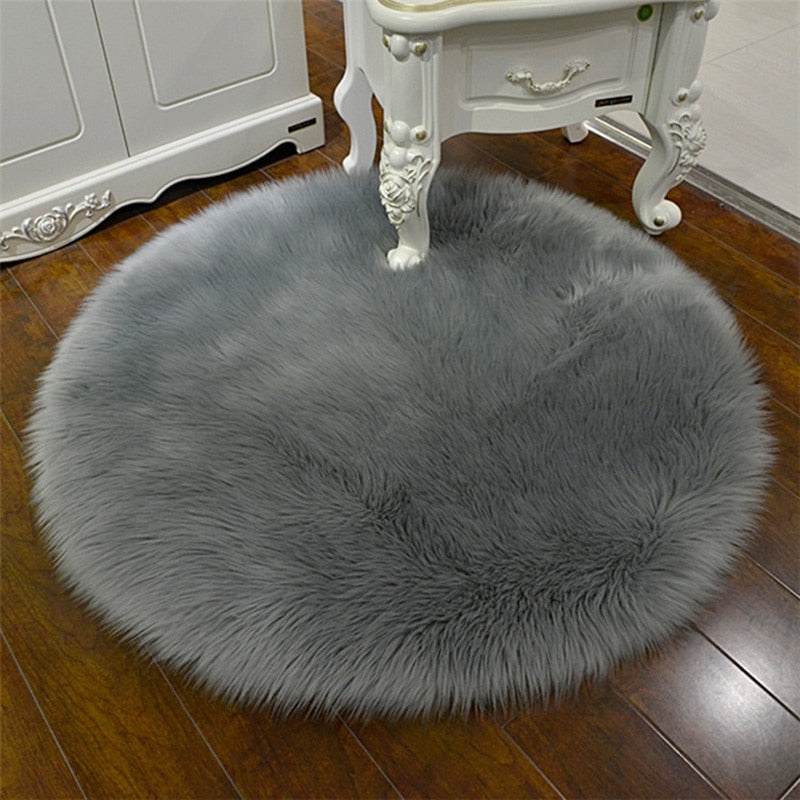 Faux Sheepskin Rug Chair Cover for Cozy Soft Comfort