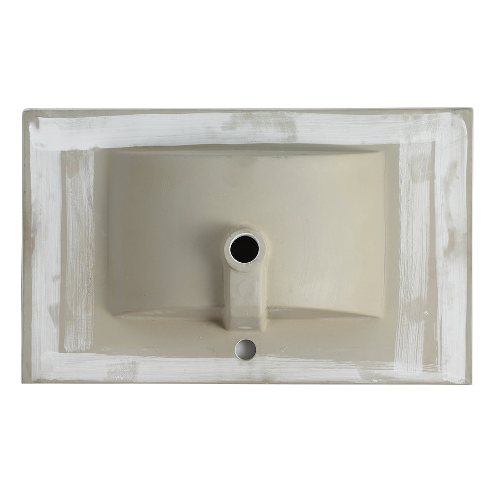 30 Inch Bathroom Ceramic Sink Basin with Easy-Clean Glaze