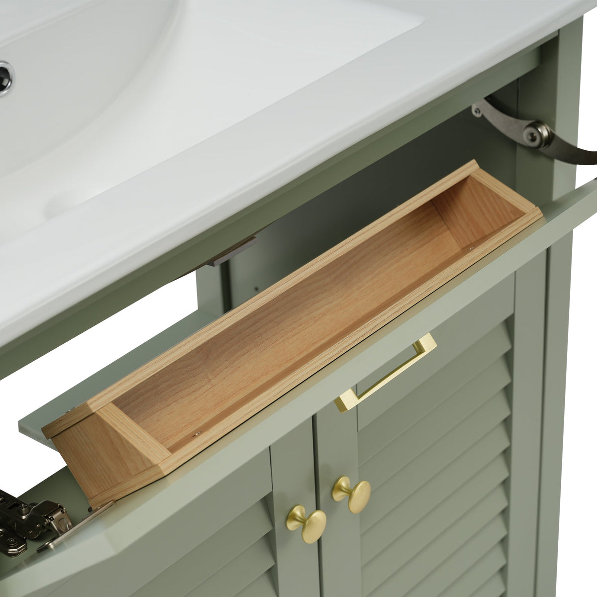 30-Inch Bathroom Vanity with Sink and Hidden Storage