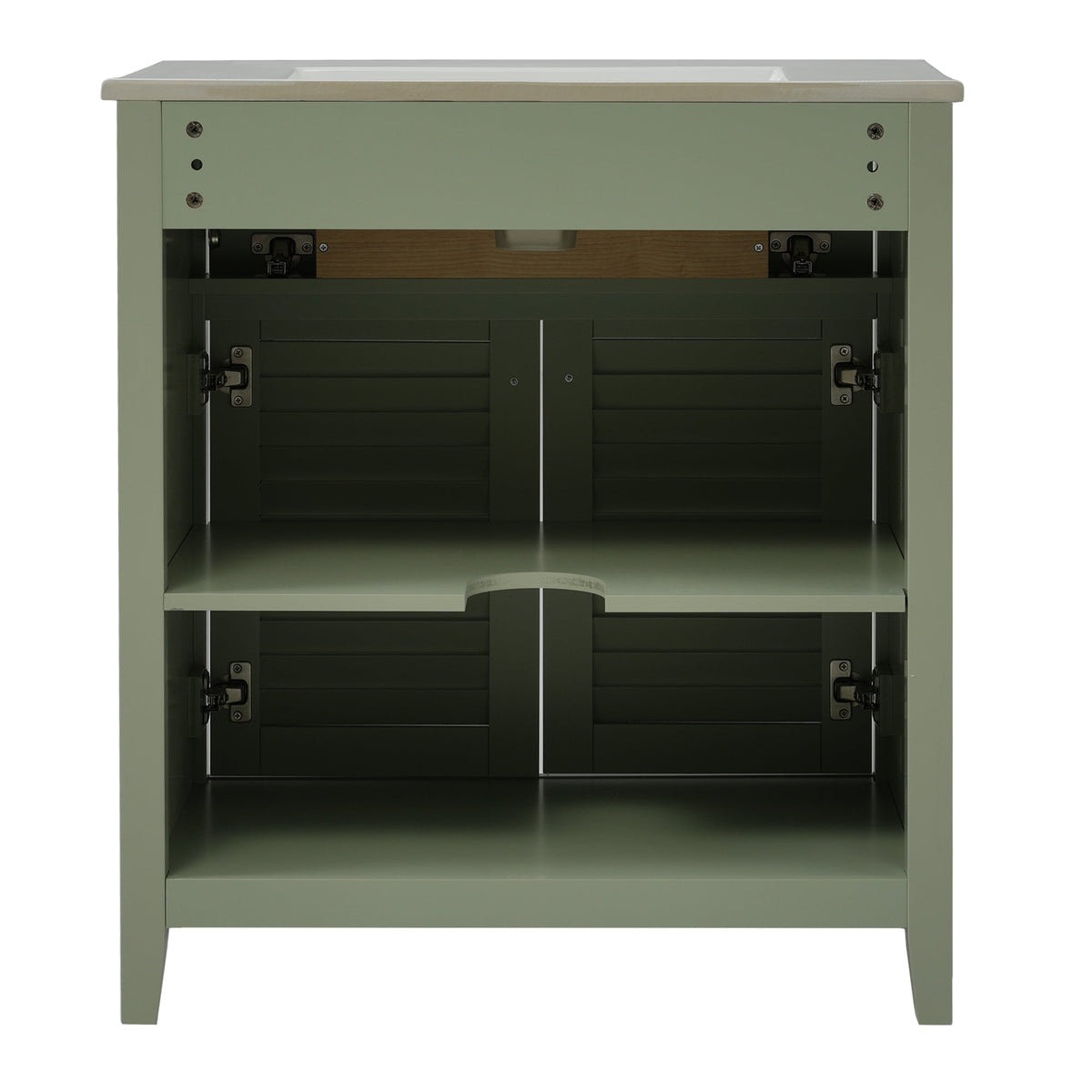 30-Inch Bathroom Vanity with Sink and Hidden Storage
