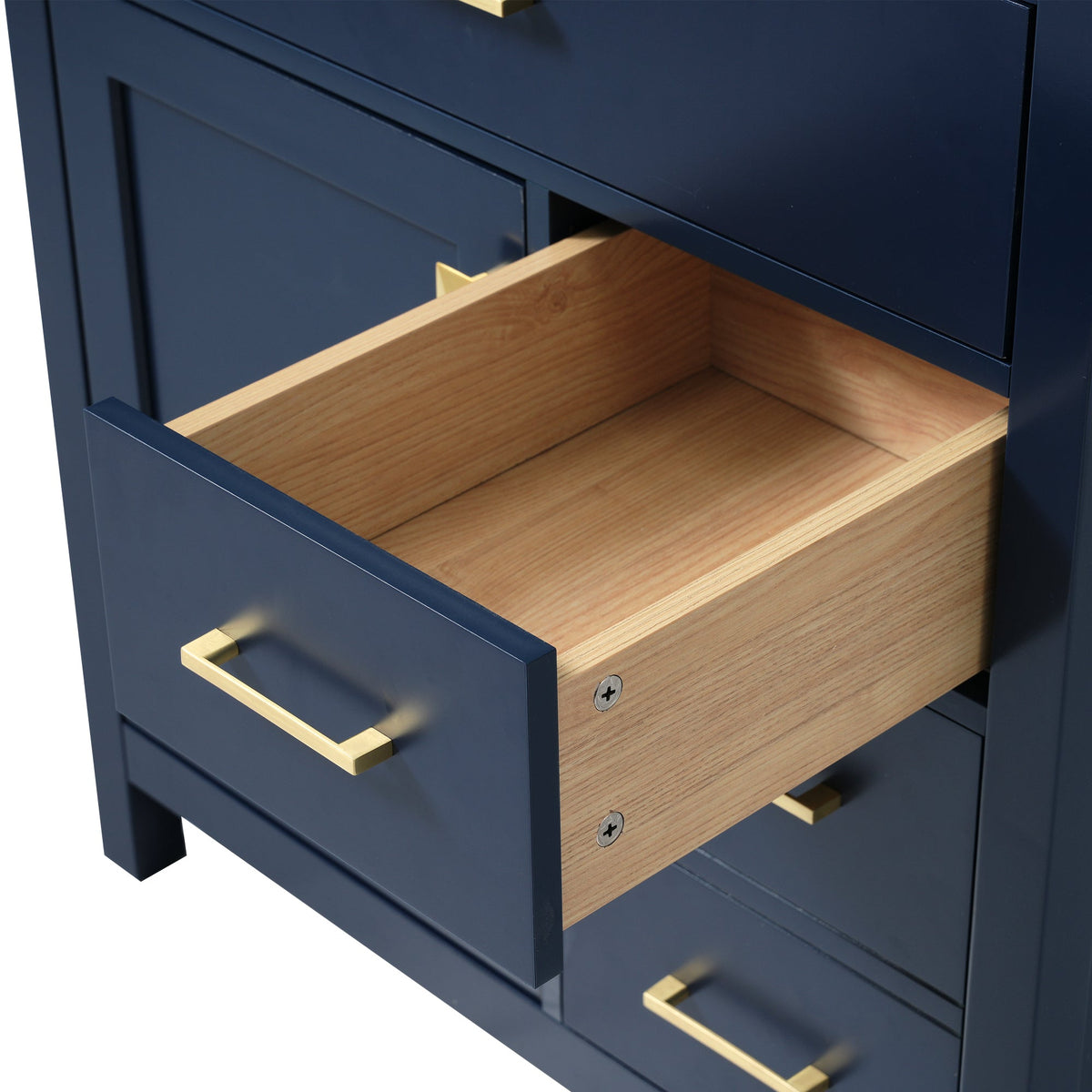 30-Inch Navy Bathroom Vanity with Ceramic Sink & Storage