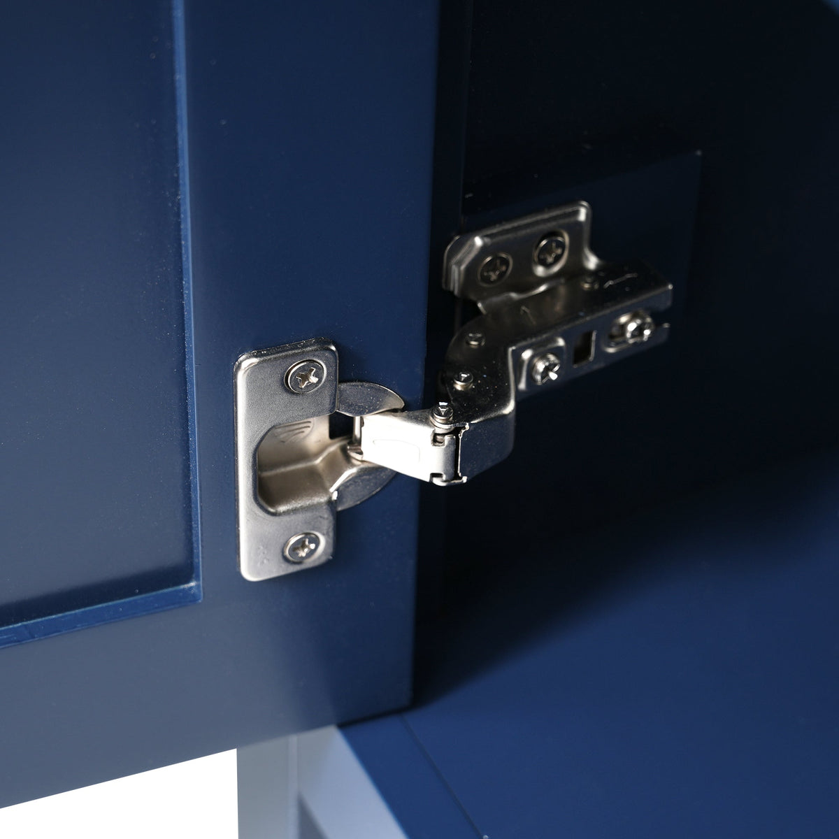 30-Inch Navy Bathroom Vanity with Ceramic Sink & Storage