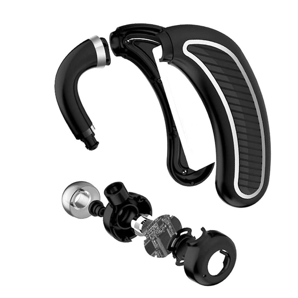 Wireless Single Earpiece Headset with Mic for Calls