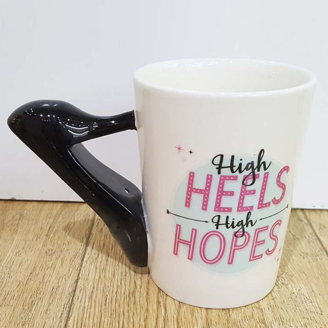 Nail Polish Handle Mug for Beauty Lovers, 300ml Ceramic