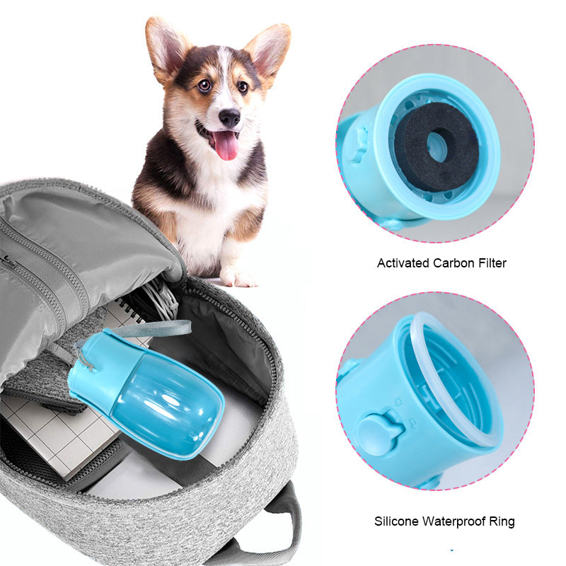 300ML Dog Water Bottle With Foldable Cup for Walks