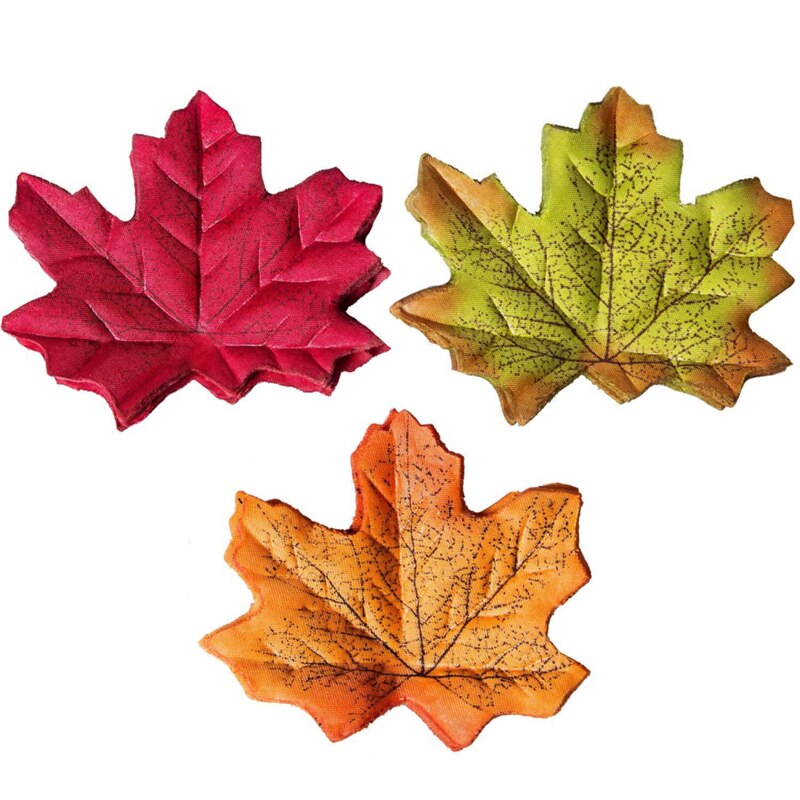 300Pcs Artificial Maple Leaves for Autumn Party Decor