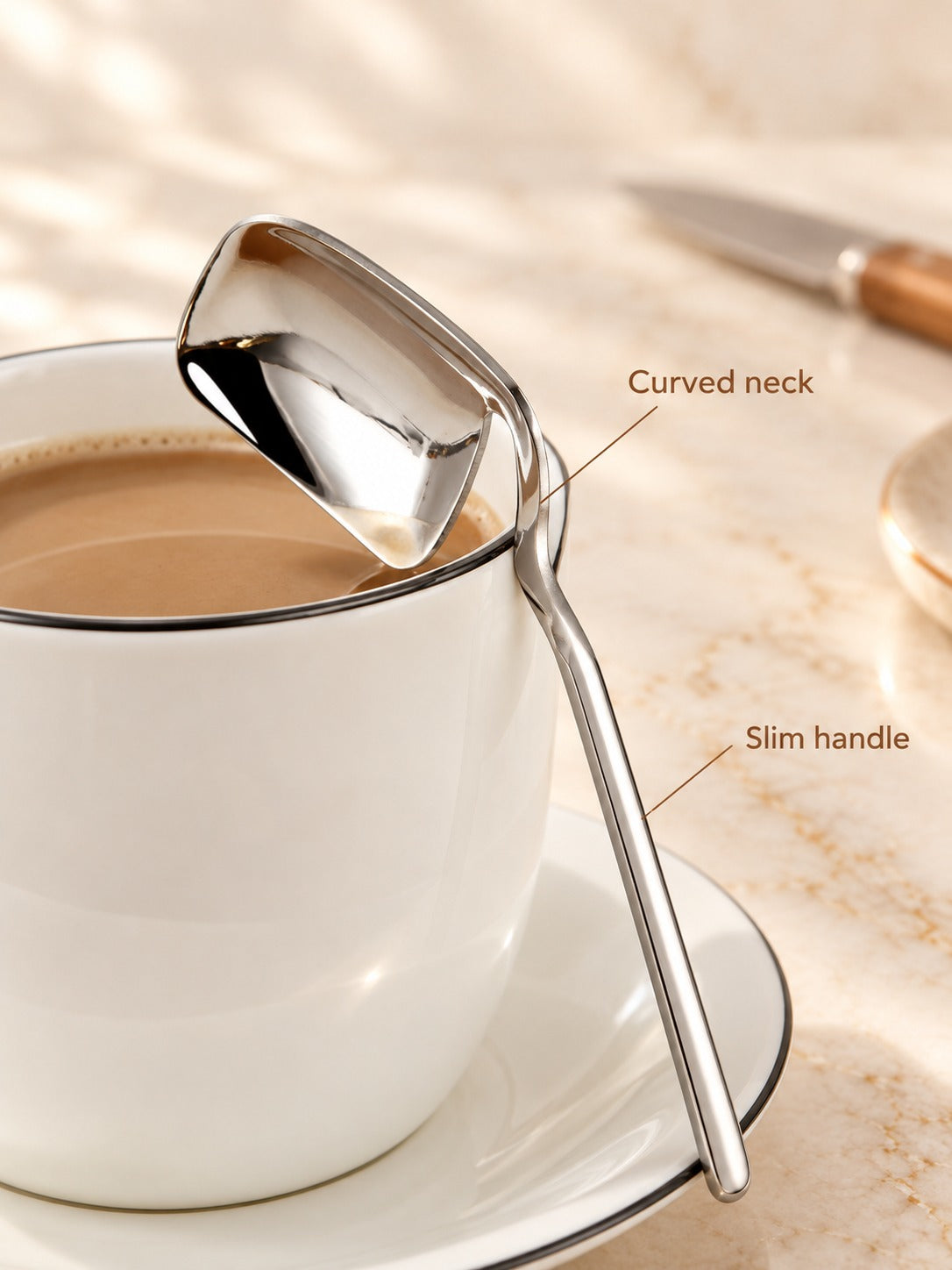 304 Stainless Dessert Spoons and Forks with Cup Hanger