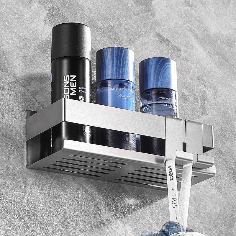 Hole-Free 304 Stainless Steel Shower Caddy Wall Rack