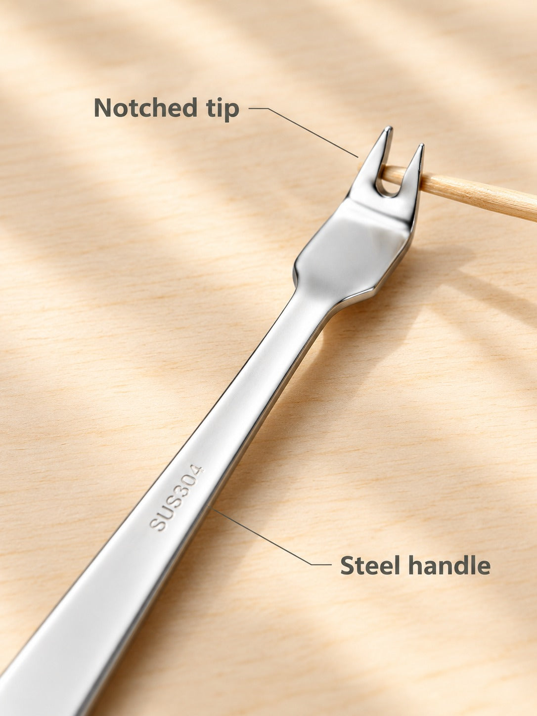 304 Stainless Steel BBQ Meat Forks for Grill Skewers