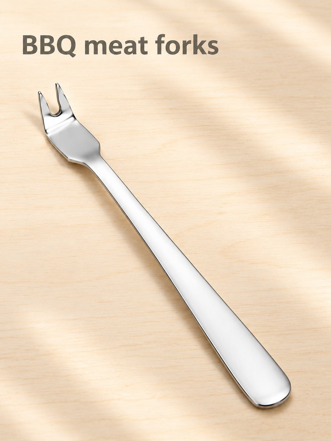 304 Stainless Steel BBQ Meat Forks for Grill Skewers