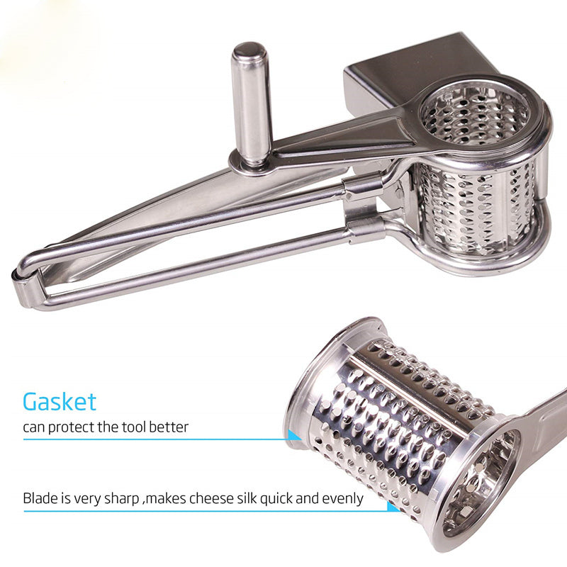 Stainless Steel Cheese Grater for Fast, Even Shreds