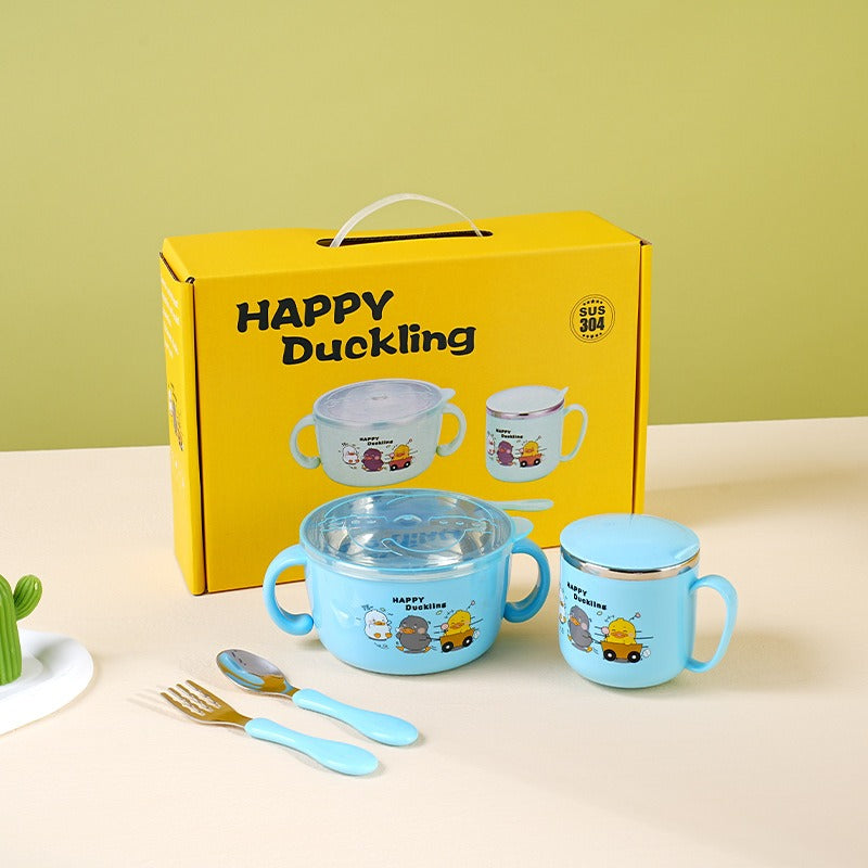 Kids Stainless Steel Tableware Set For Easy Meals