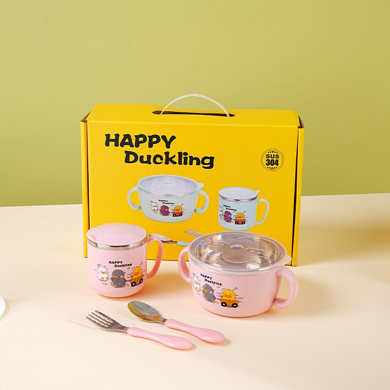 Kids Stainless Steel Tableware Set For Easy Meals