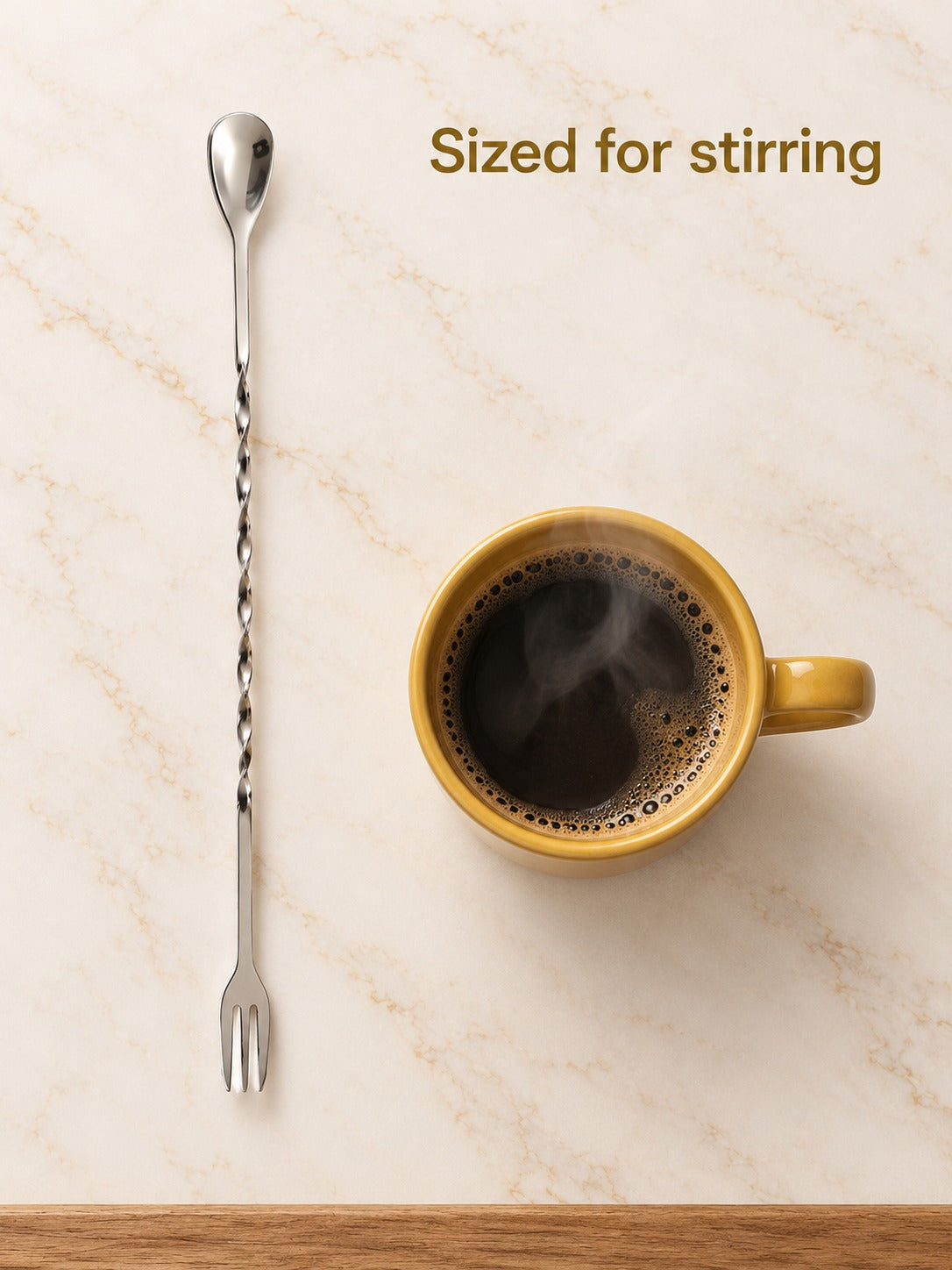 304 Stainless Steel Cocktail Bar Spoon with Twisted Shaft