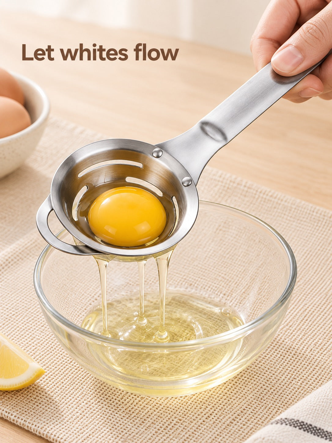 Stainless Steel Egg Separator for Clean Egg Whites