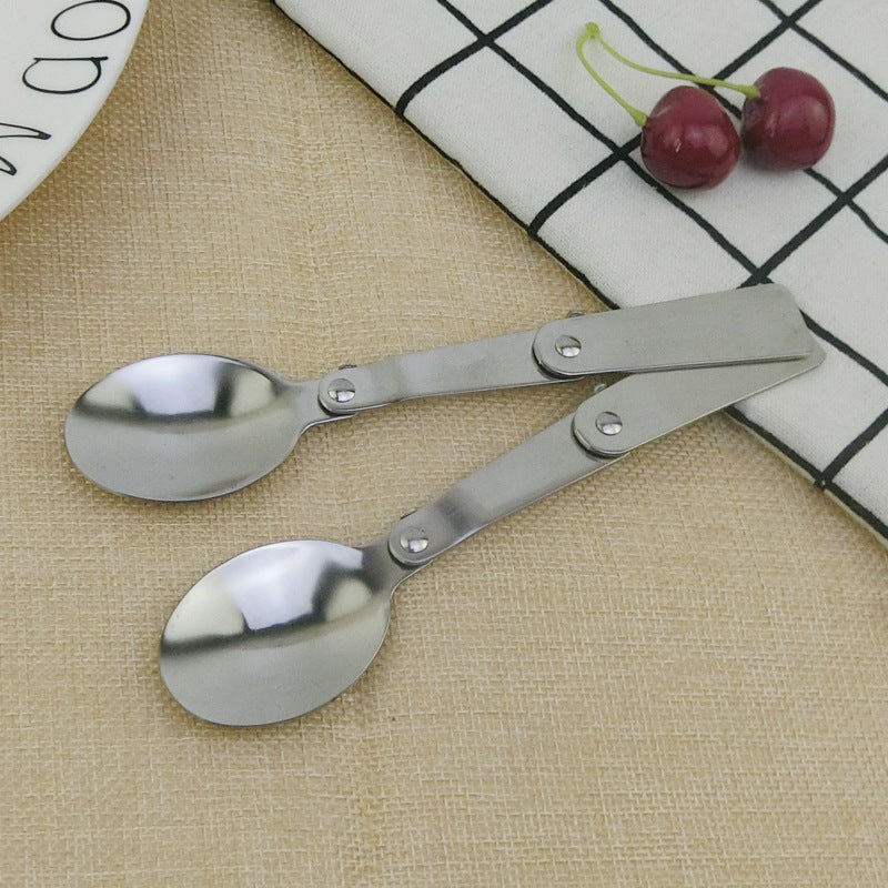 Folding Stainless Steel Spoon and Fork Travel Set