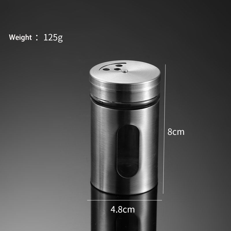304 Stainless Steel Seasoning Shaker with Glass Window