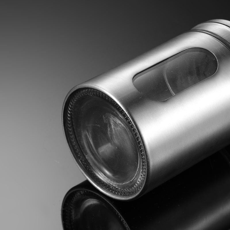 304 Stainless Steel Seasoning Shaker with Glass Window