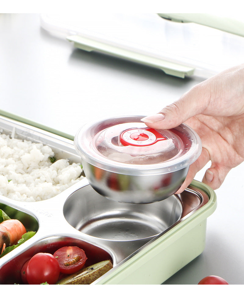 304 Stainless Steel Lunch Box with Divided Compartments
