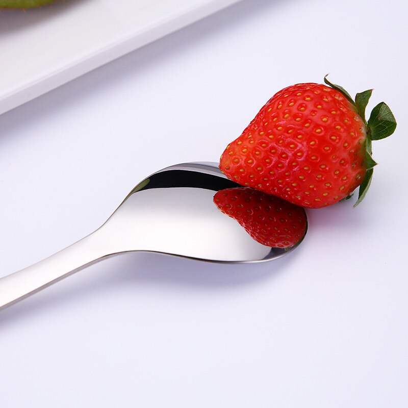 Stainless Steel Kiwi Spoon with Serrated Scraper Edge
