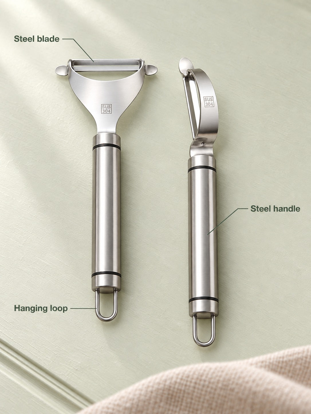 Stainless Steel Potato Peeler Set for Melon & Carrot