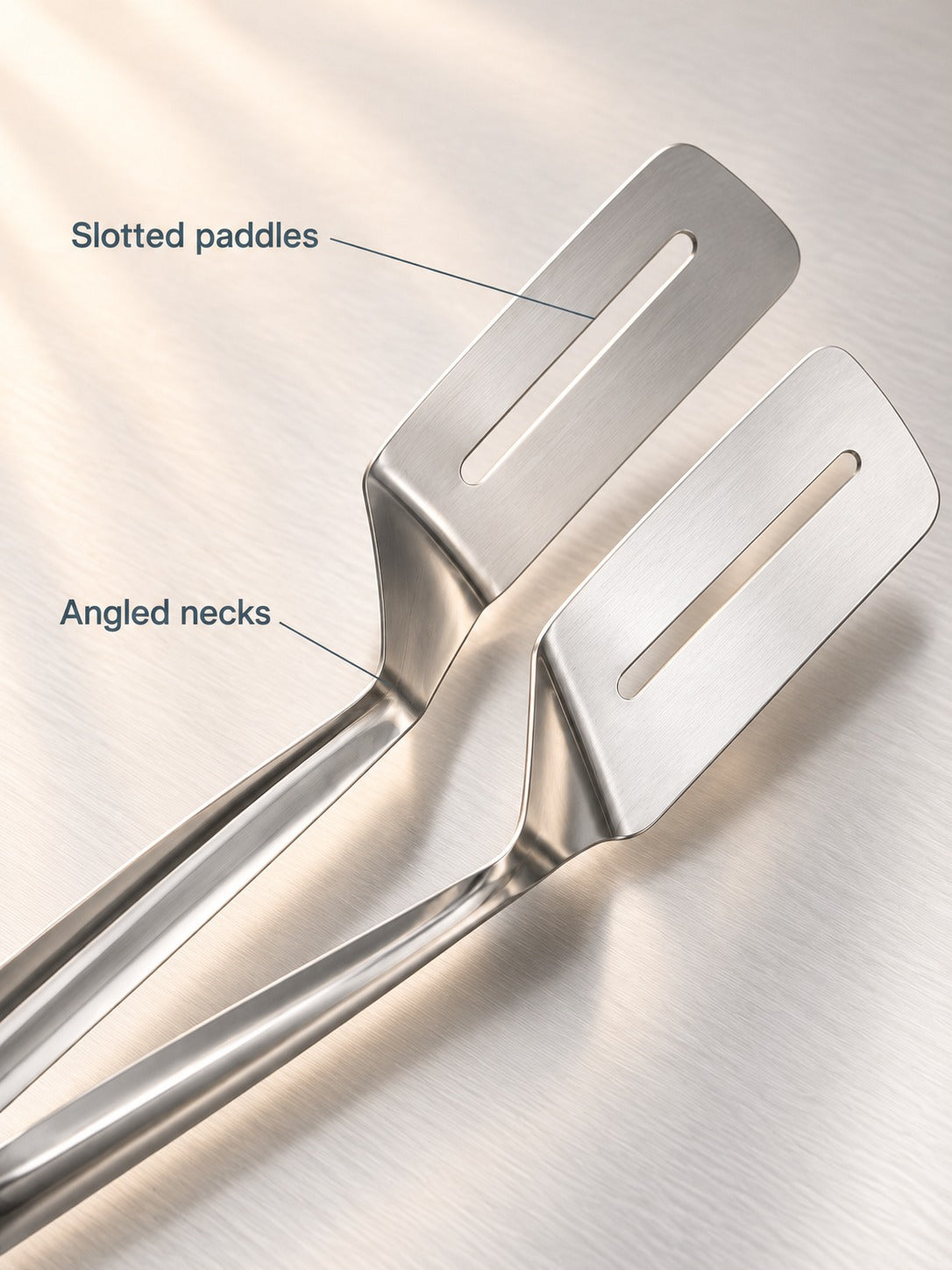 Stainless Steel Spatula Tongs for Frying & Grilling