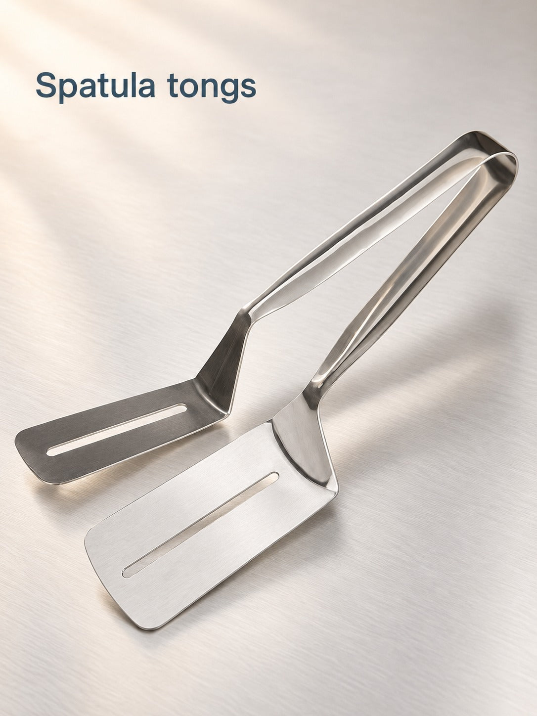 Stainless Steel Spatula Tongs for Frying & Grilling