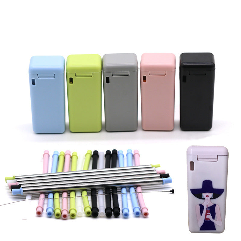 Collapsible Stainless Steel Straw That Folds Into a Pocket