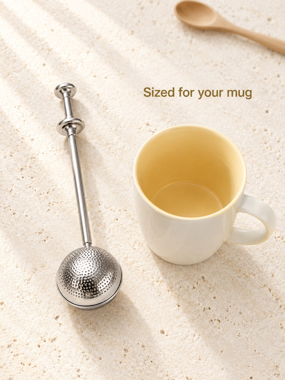 304 Stainless Steel Tea Infuser with Press Mesh Ball