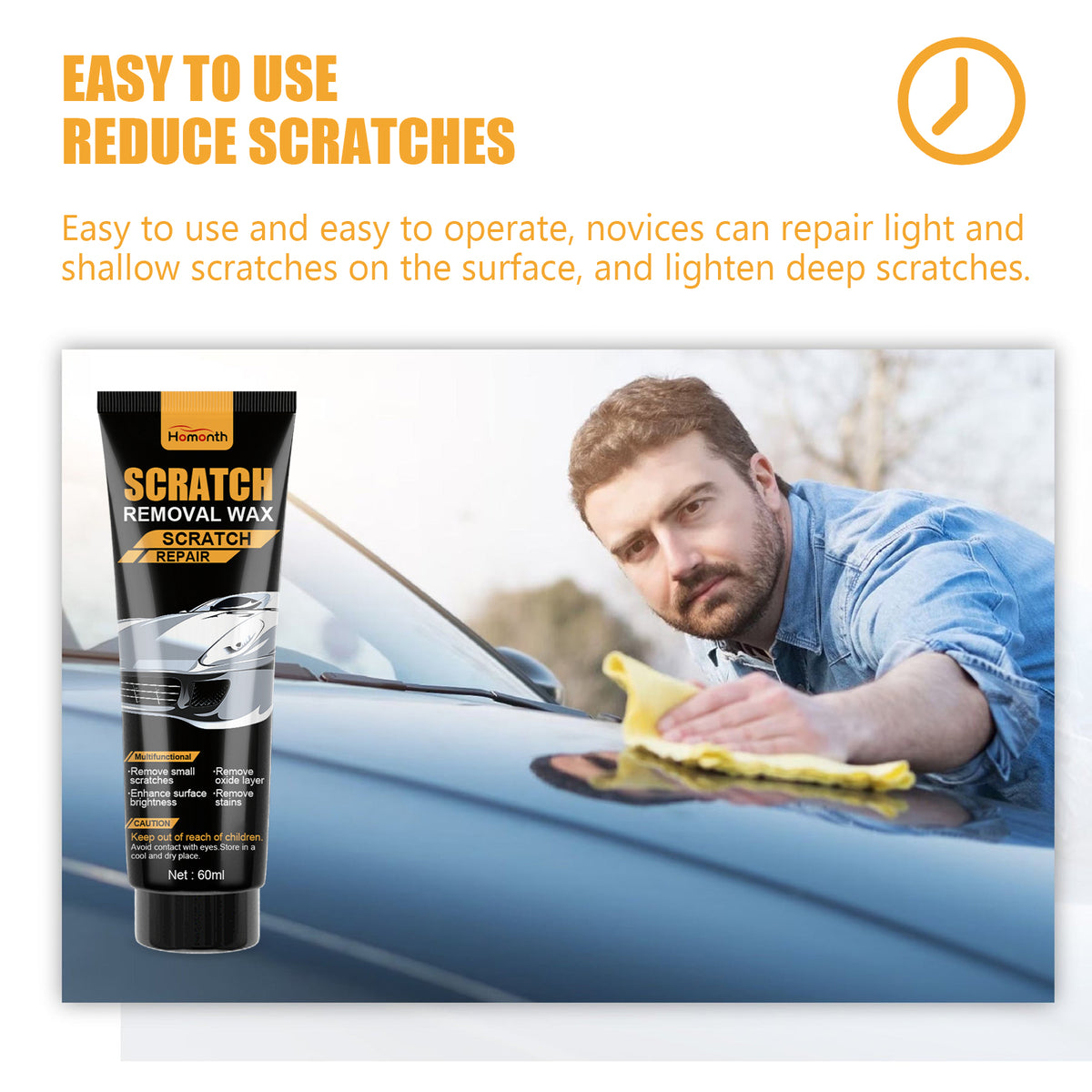 Car Scratch Repair Cream for Fine Paint Marks & Shine