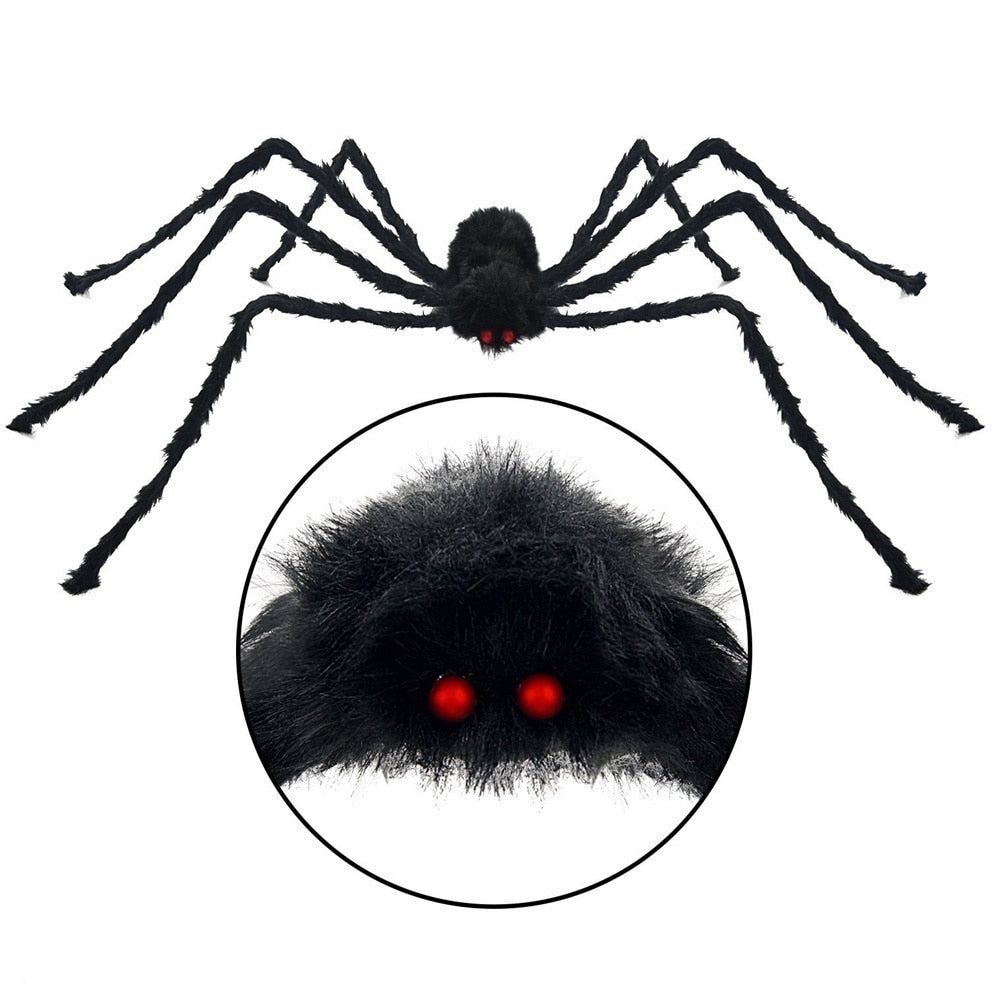 Giant Black Spider Halloween Decoration for Haunted Yards