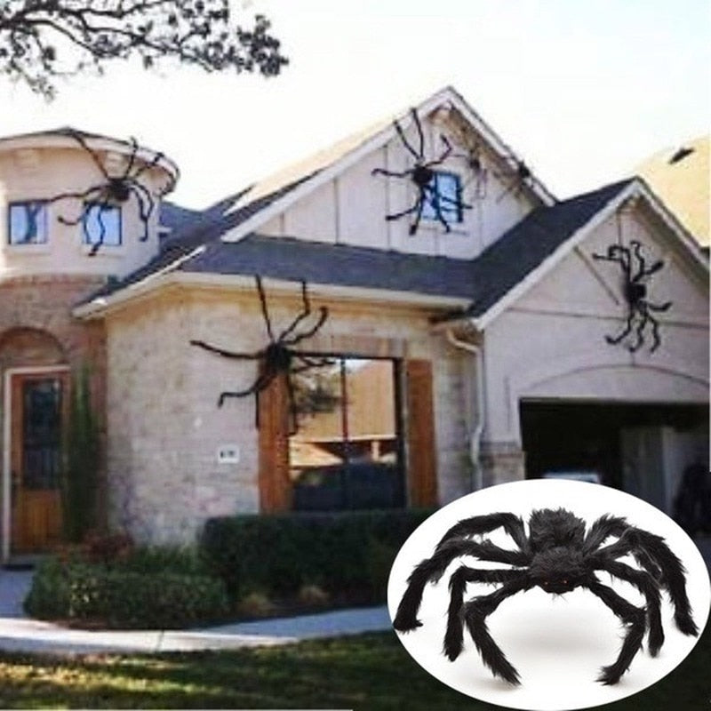 Giant Black Spider Halloween Decoration for Haunted Yards