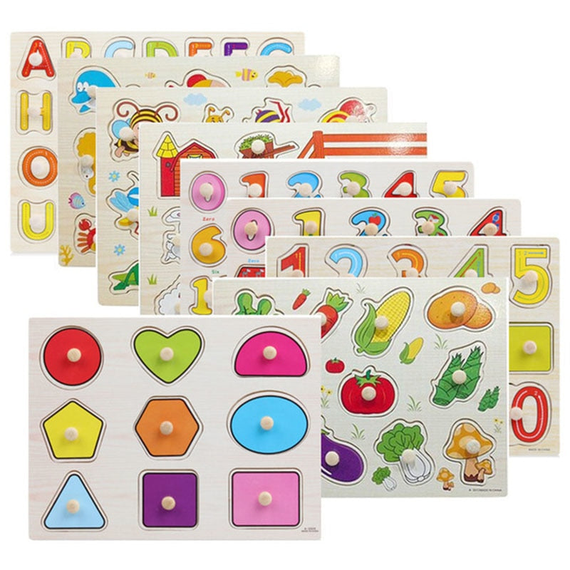 Wooden Learning Puzzle Set for Toddler Skill Building