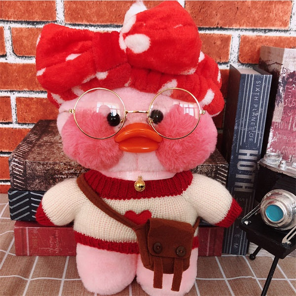 30cm Kawaii Duck Plush Toy With Charming Seasonal Outfits