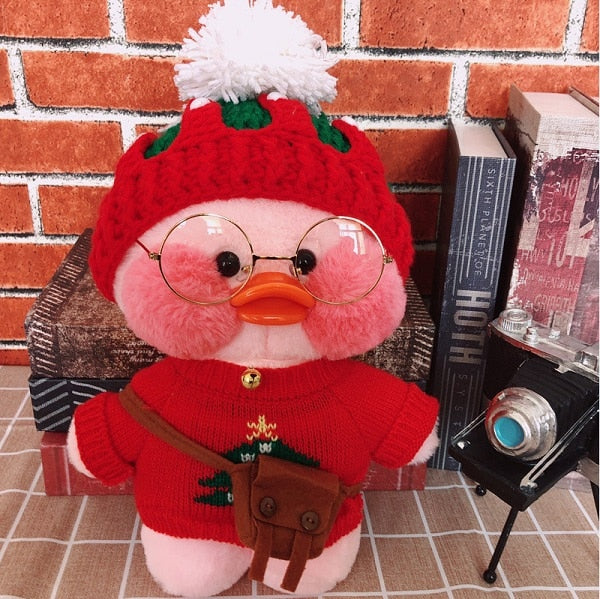 30cm Kawaii Duck Plush Toy With Charming Seasonal Outfits