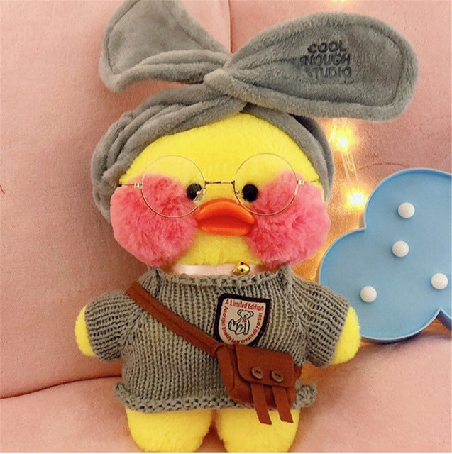 30cm Kawaii Duck Plush Toy With Charming Seasonal Outfits