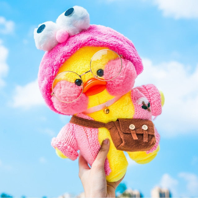 30cm Kawaii Duck Plush Toy With Charming Seasonal Outfits