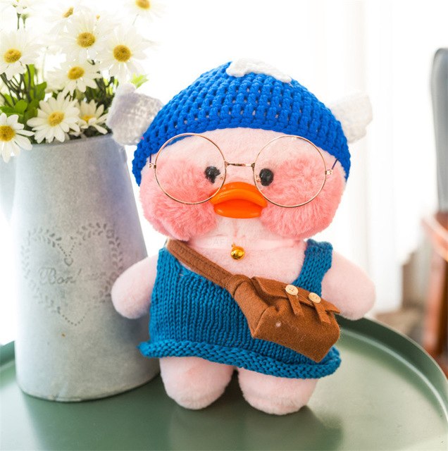 30cm Kawaii Duck Plush Toy With Charming Seasonal Outfits
