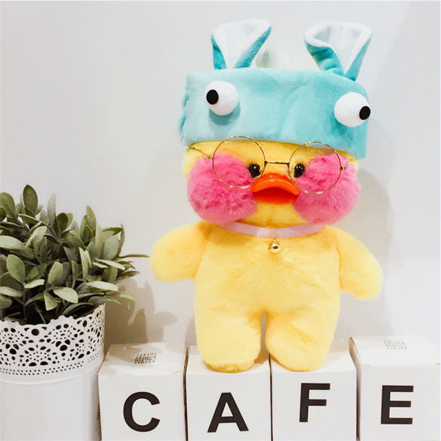 30cm Kawaii Duck Plush Toy With Charming Seasonal Outfits