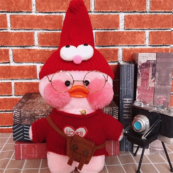 30cm Kawaii Duck Plush Toy With Charming Seasonal Outfits