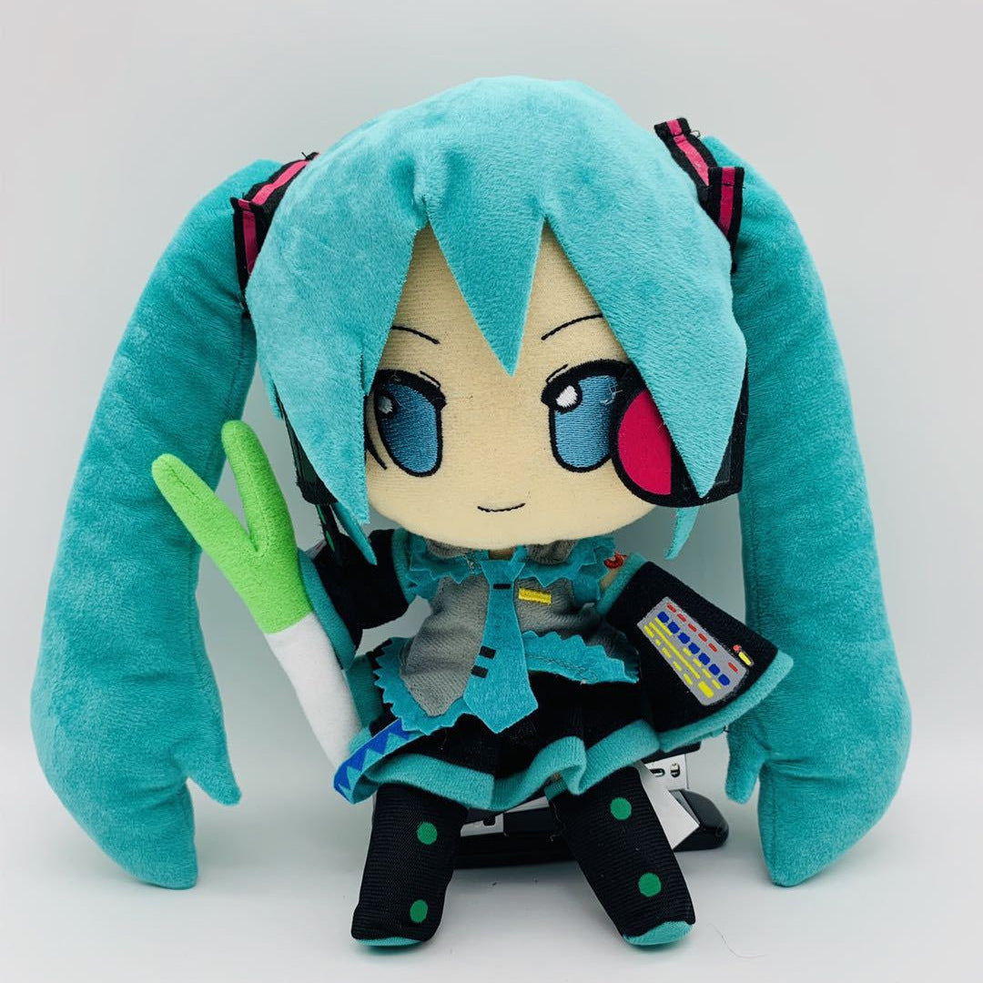 30cm Standing Miku Plush With Green Onion Accessory