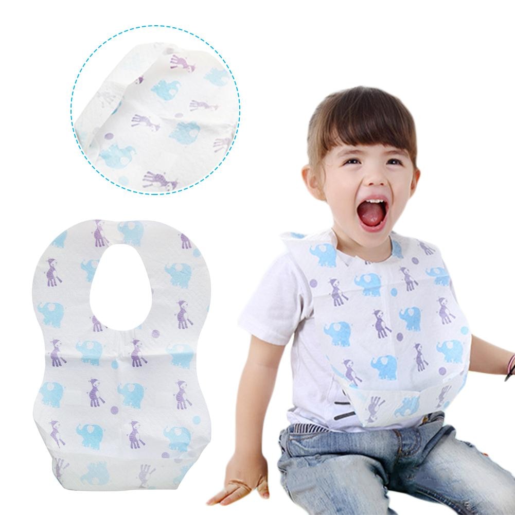 Disposable Baby Bibs with Waterproof Spill Protection