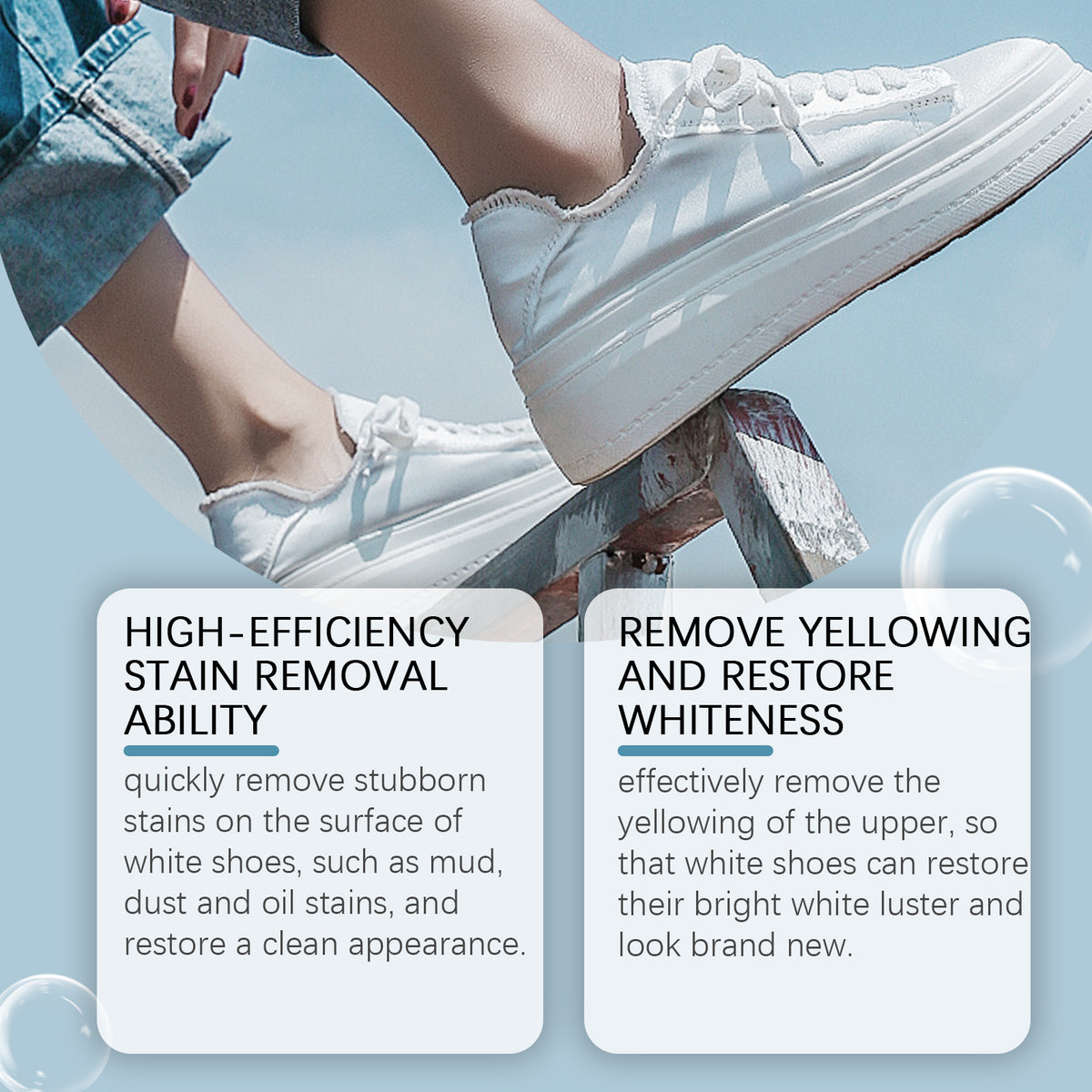 White Shoe Cleaning Cream - No-Wash Stain Remover
