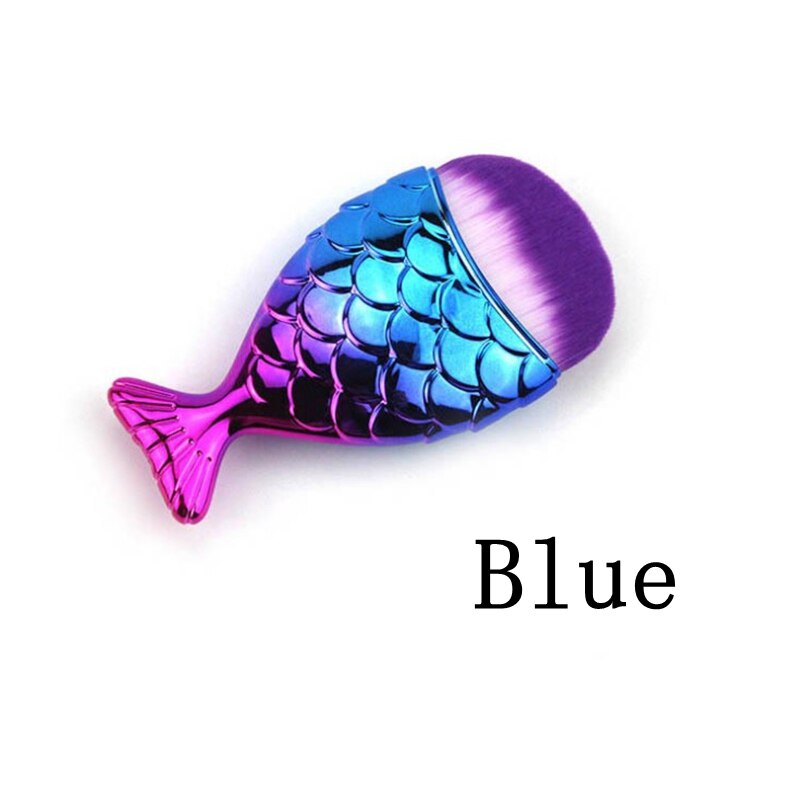 Mermaid Fish-Scale Makeup Brush — 7 Colors, Airbrushed Finish