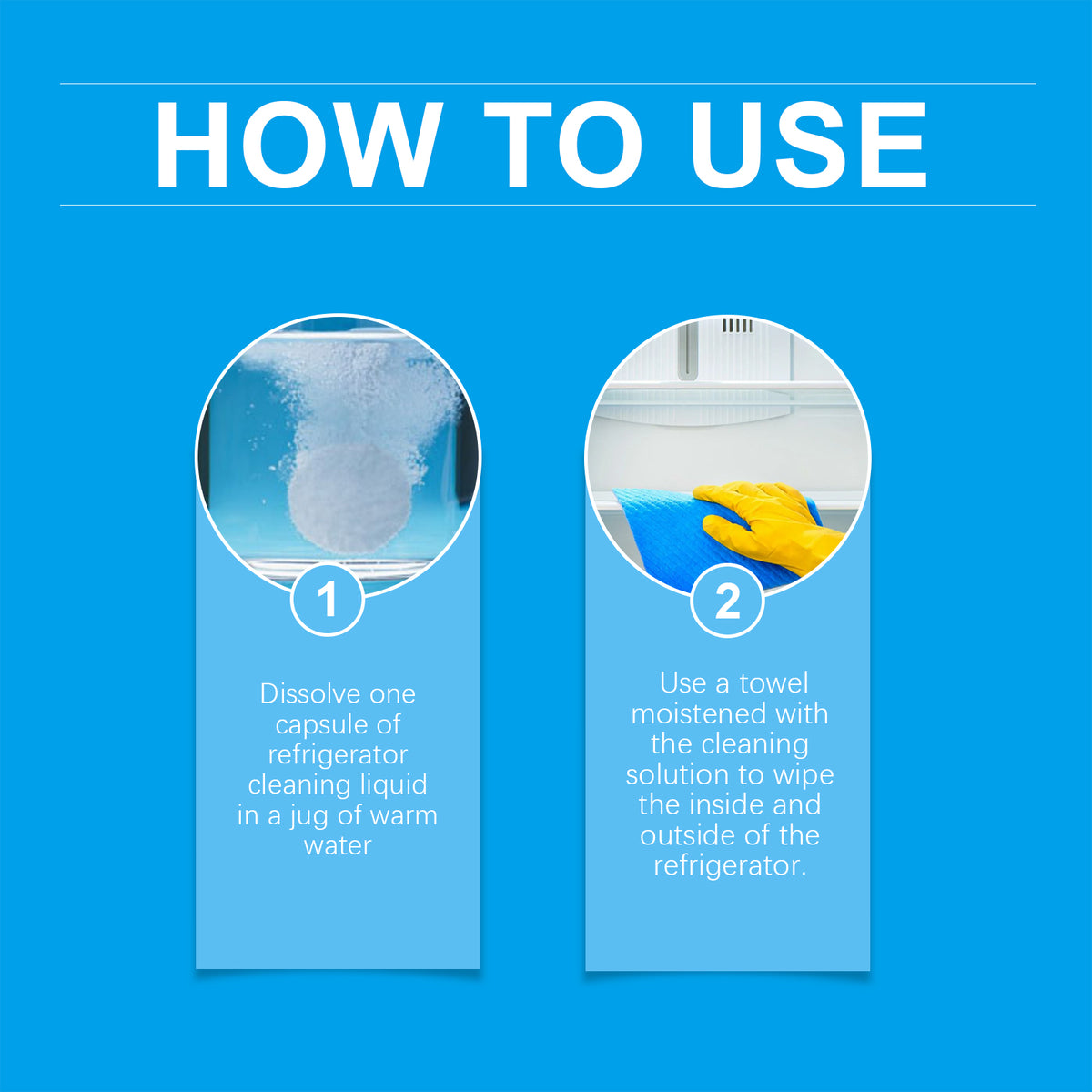 Refrigerator Cleaning Tablets for Odors and Stains