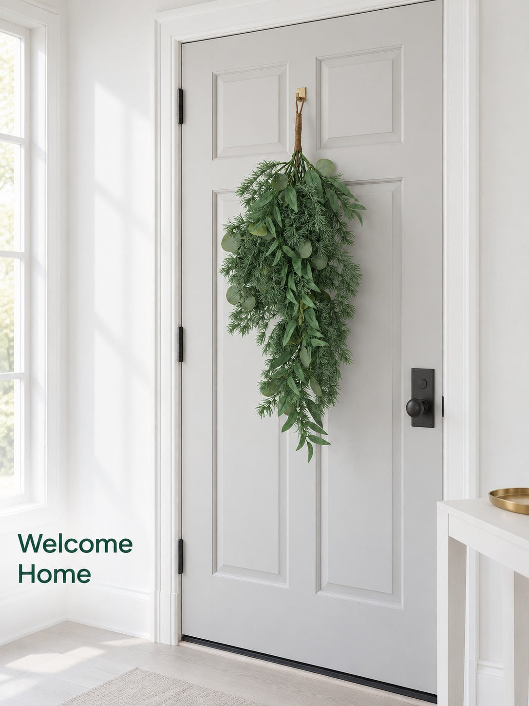 Teardrop Wreath for Front Door: Year-Round Greenery
