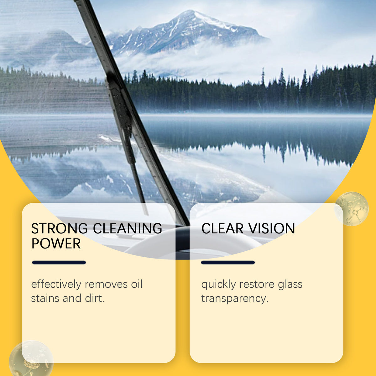 Car Glass Cleaning Wipes for Streak-Free Visibility
