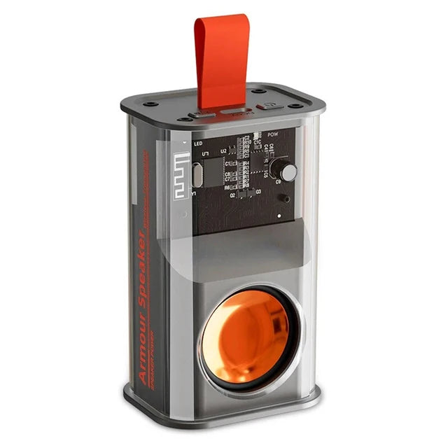 Transparent Bluetooth Speaker: BT 5.3 Bass & Mood Light
