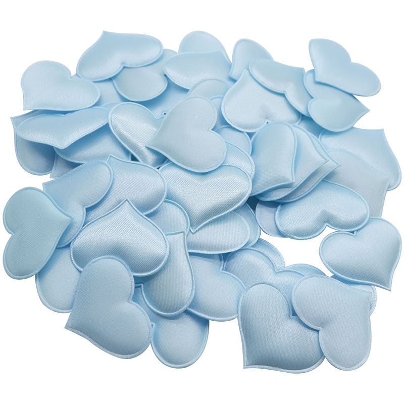 Satin Heart Petals Wedding Confetti, 50-Piece Decor